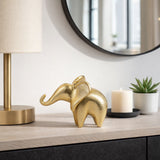 Bonilla Gold Metal Trunk Up Elephant