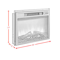 23" Black Fireplace Insert - Ornate Home