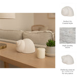 Cleoside White Bonnet Seashell Decor
