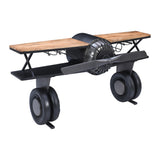 Glory Days Brown/Black Maverick Vintage Bi-Plane Console Bar