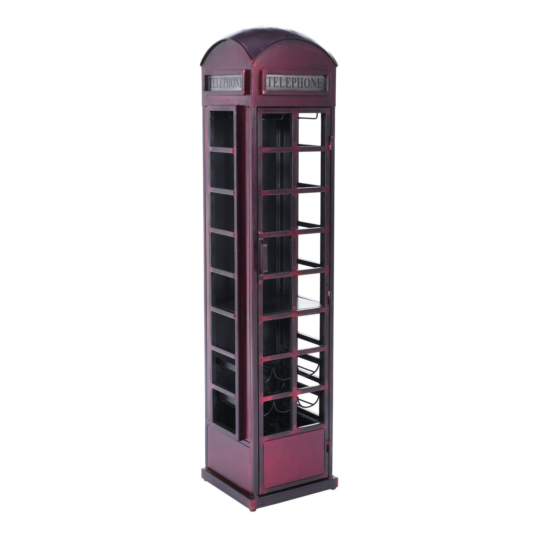 Glory Days Red Vintage Telephone Booth Bar