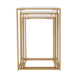 3pc Gold Marble Nesting Set