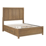 Charlotte Brown Queen Platform Bed With Storage Side Rails