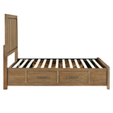 Charlotte Brown Queen Platform Bed With Storage Side Rails