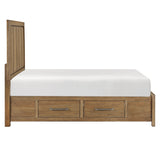 Charlotte Brown Queen Platform Bed With Storage Side Rails
