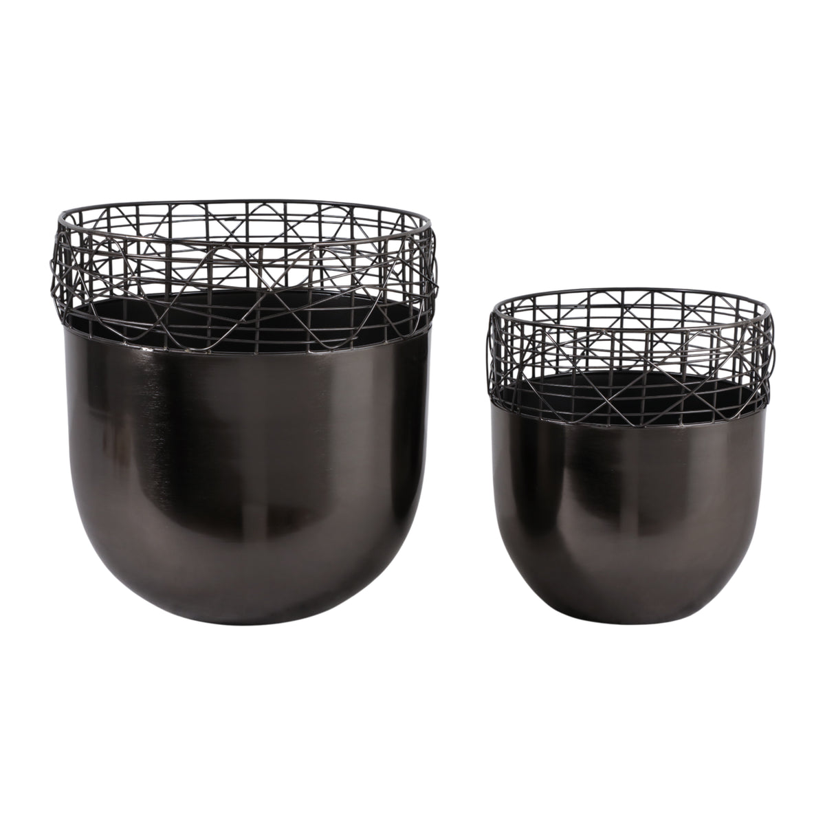 Leonawell Gray Planters (Set of 2)