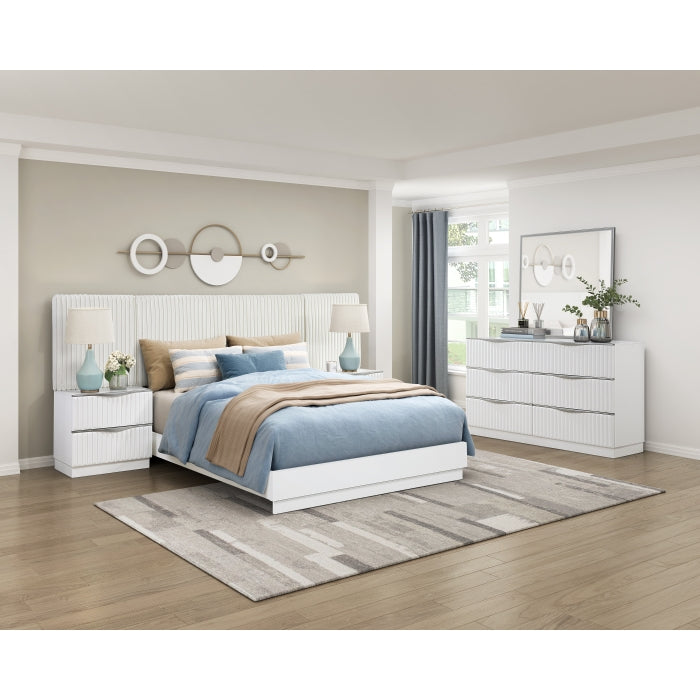 Linea White Wall Panel For Nightstand One Piece