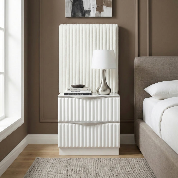 Linea White Wall Panel For Nightstand One Piece