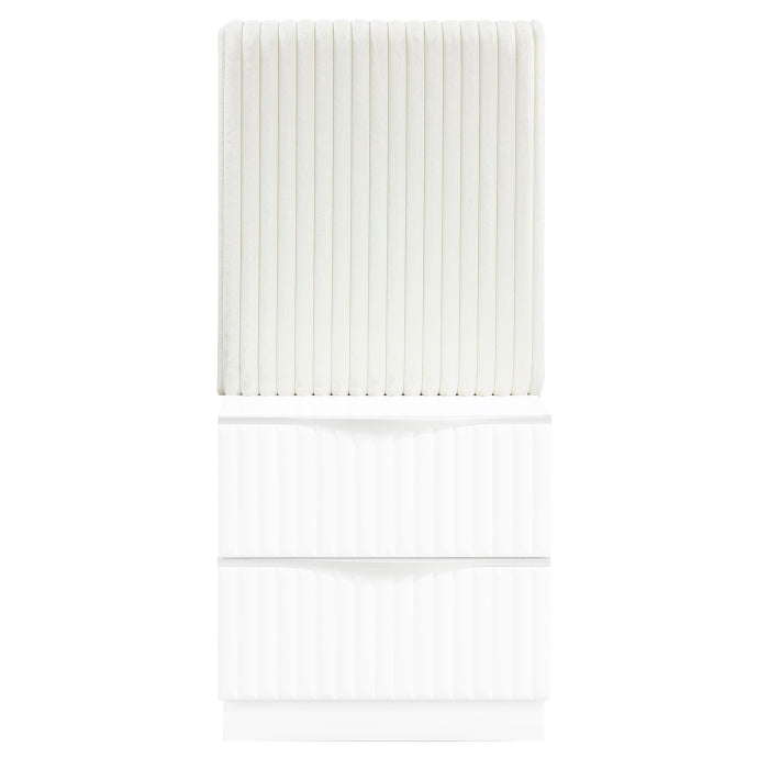 Linea White Wall Panel For Nightstand One Piece