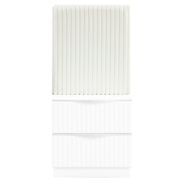Linea White Wall Panel For Nightstand One Piece