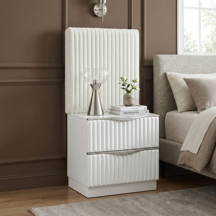 Linea White Wall Panel For Nightstand One Piece