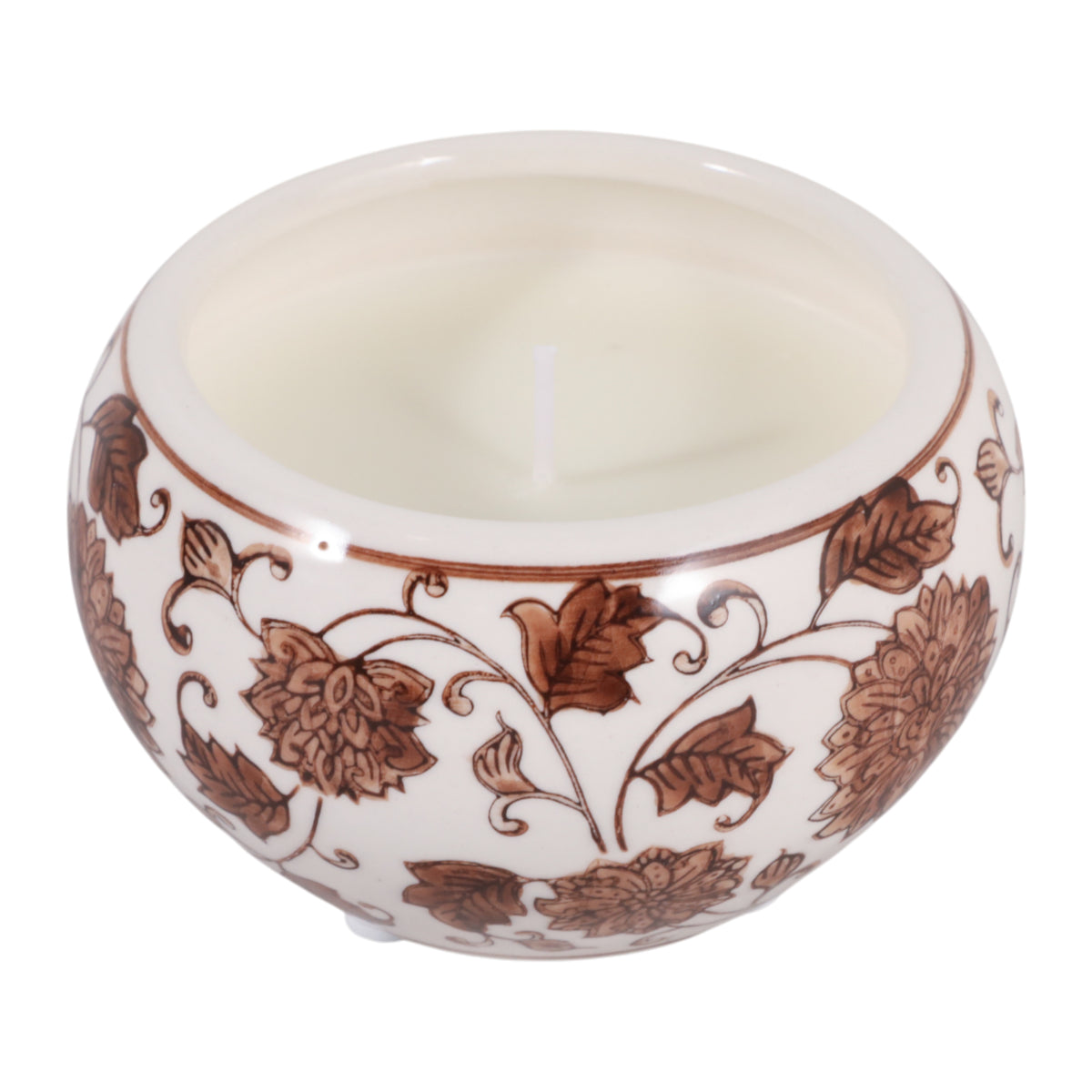 Glasgow Brown/White Neroli Basil Chinoiserie Candle