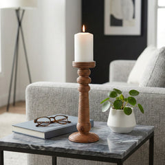 Hackettridge Brown/Tan Large Candle Holder