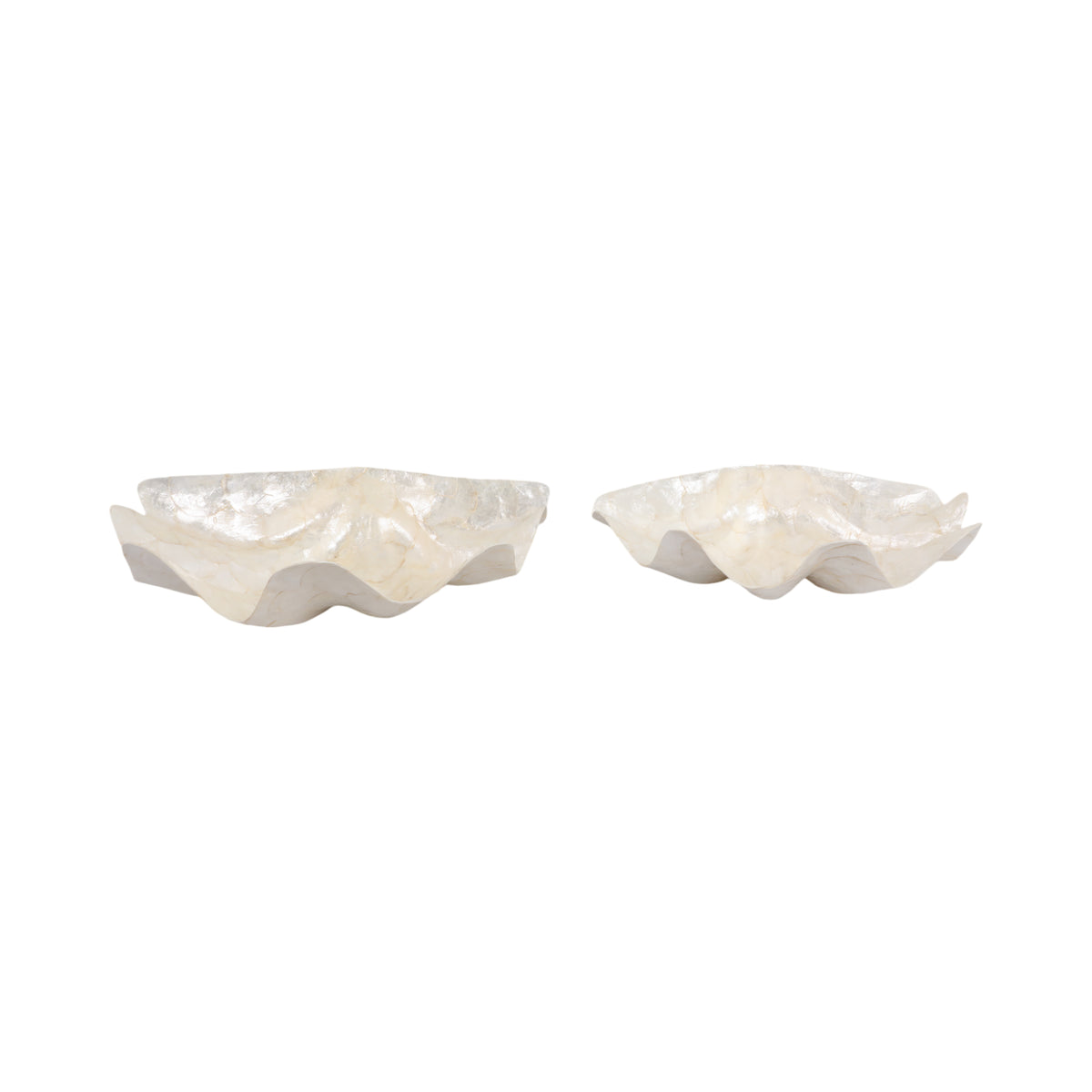 Ignacio Ivory Capiz Shell Shaped Bowls (Set of 2)