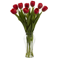 24” Tulips w/Vase - Ornate Home
