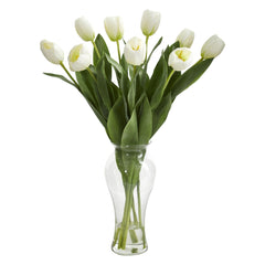 24” Tulips w/Vase - Ornate Home