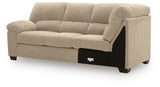 SimpleJoy Sand 3-Piece Sectional and Ottoman
