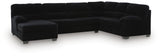 SimpleJoy Onyx 3-Piece Sectional with LAF Chaise