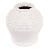 Bartlett White Small Dimpled Terracotta Vase