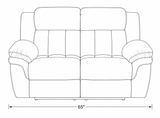 Lehi Gray Fabric Queen Sleeper Sofa & Reclining Loveseat