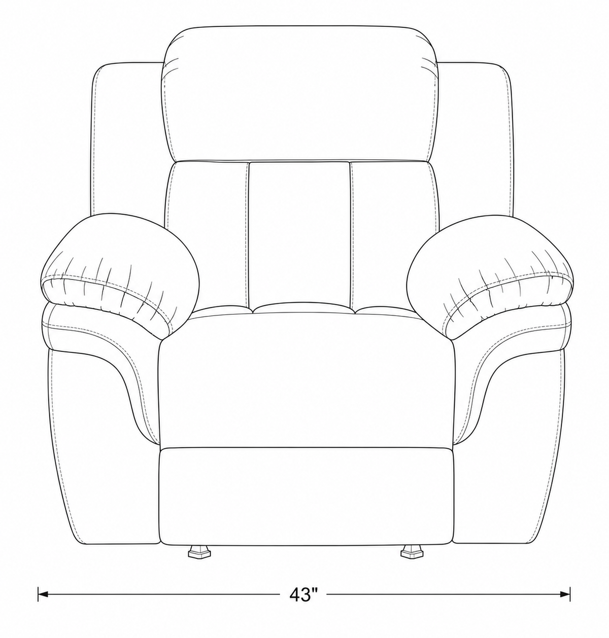 Lehi Gray Fabric Gliding Reclining Chair