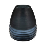 Paradise Cay Blue Glass Etched Vase