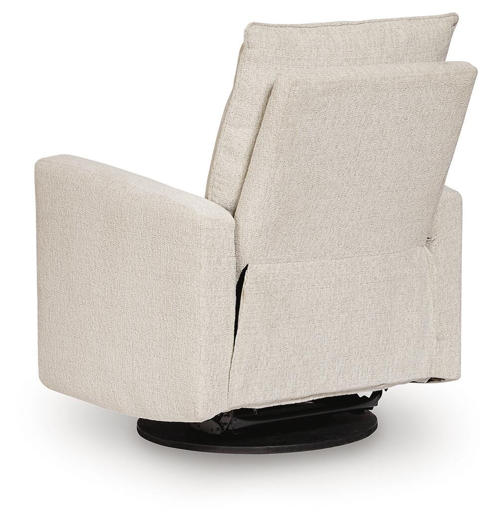 Oaklynn-Manor Canvas Swivel Glider Recliner