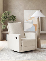 Oaklynn-Manor Canvas Swivel Glider Recliner