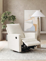 Oaklynn-Manor Canvas Swivel Glider Recliner