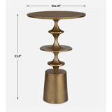 Flight Brass Accent Table