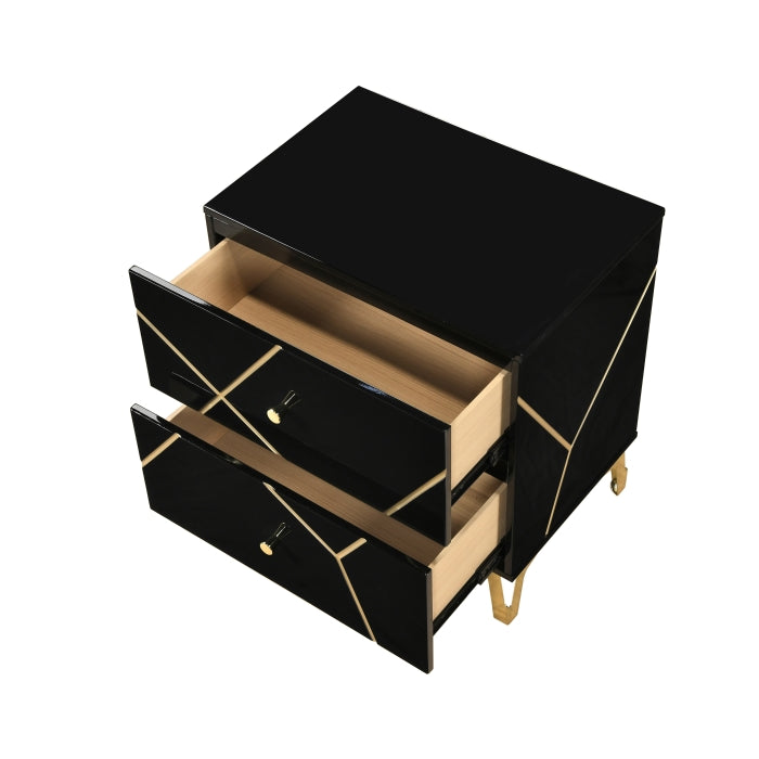 Orlo Black Nightstand