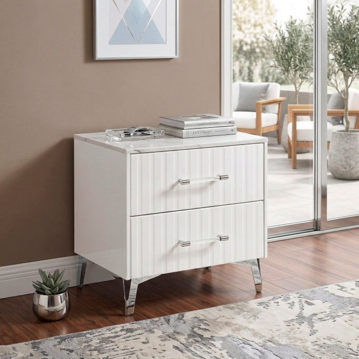 Ripple White Nightstand