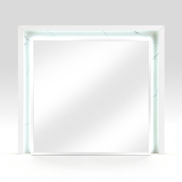 Ripple White Mirror