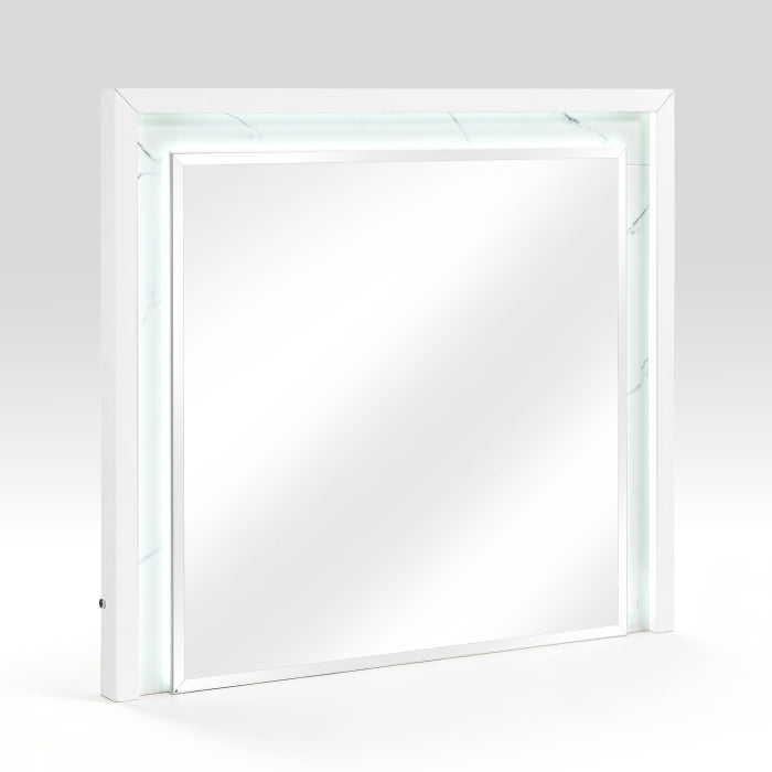 Ripple White Mirror