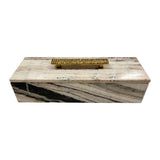 Hannchen Gray/Gold Marble Box with Inlay and Knob