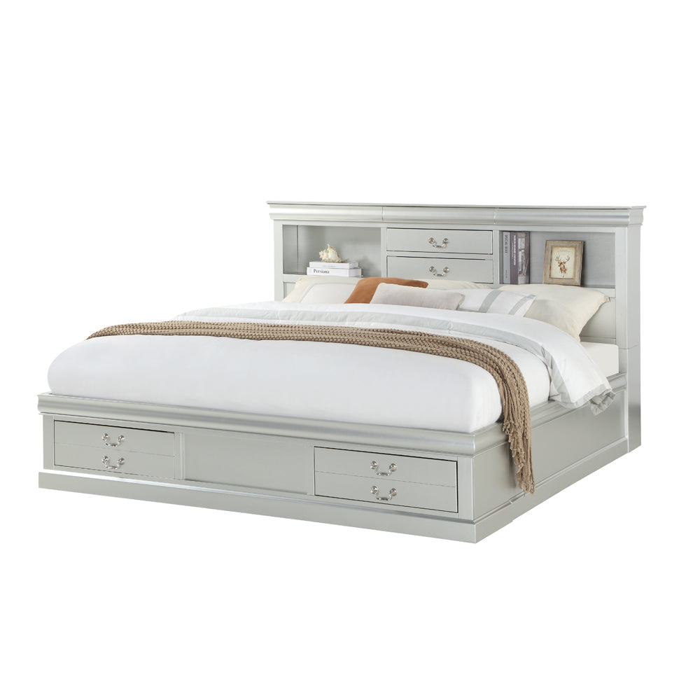 Louis Philippe IiI Platinum Queen Bed - Ornate Home