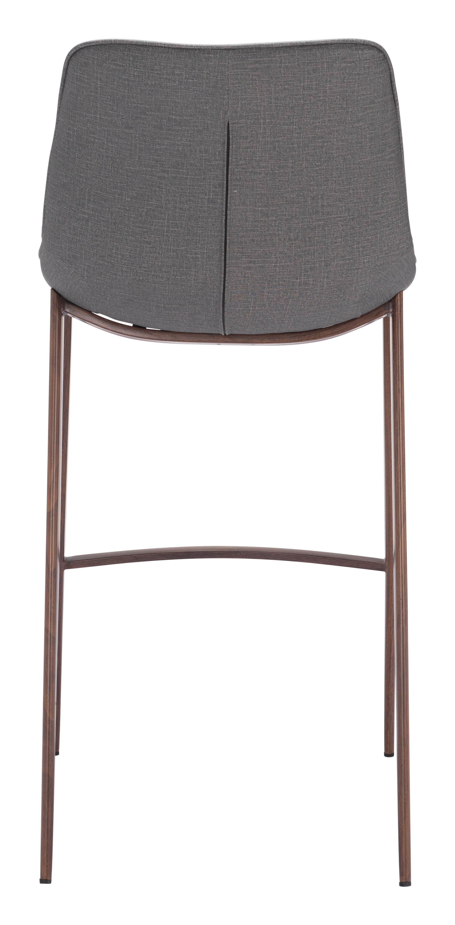 Magnus Slate Gray & Walnut Barstool (Set of 2)