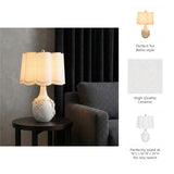Dow Cream Floral Applique Table Lamp