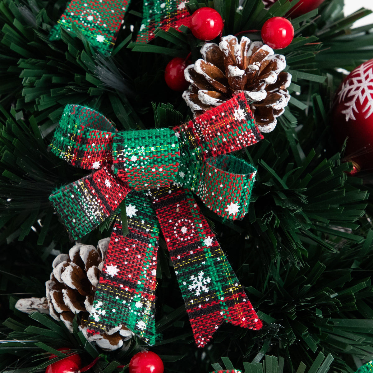 24in. Pre-Lit Fiber Optic Cosmopolitan Star Topped Artificial Christmas Tree with Decorative Planter