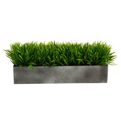 25” Wild Grass Artificial Plant in Metal Planter - Ornate Home