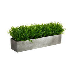 25” Wild Grass Artificial Plant in Metal Planter - Ornate Home