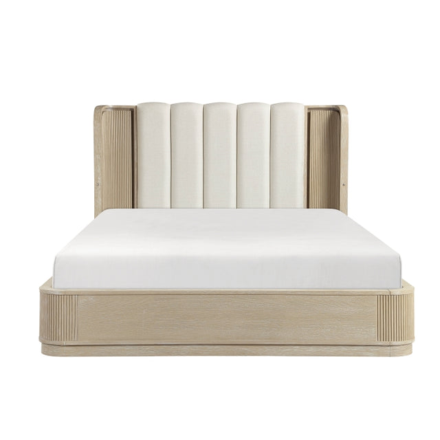 Ribbon Beige Queen Bed