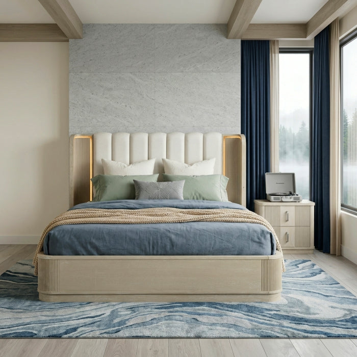 Ribbon Beige Eastern King Bed