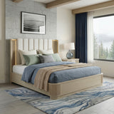Ribbon Beige Eastern King Bed