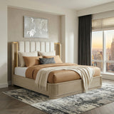 Ribbon Beige Eastern King Bed