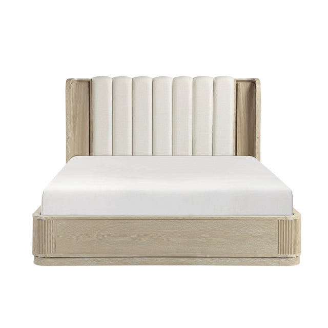 Ribbon Beige Eastern King Bed