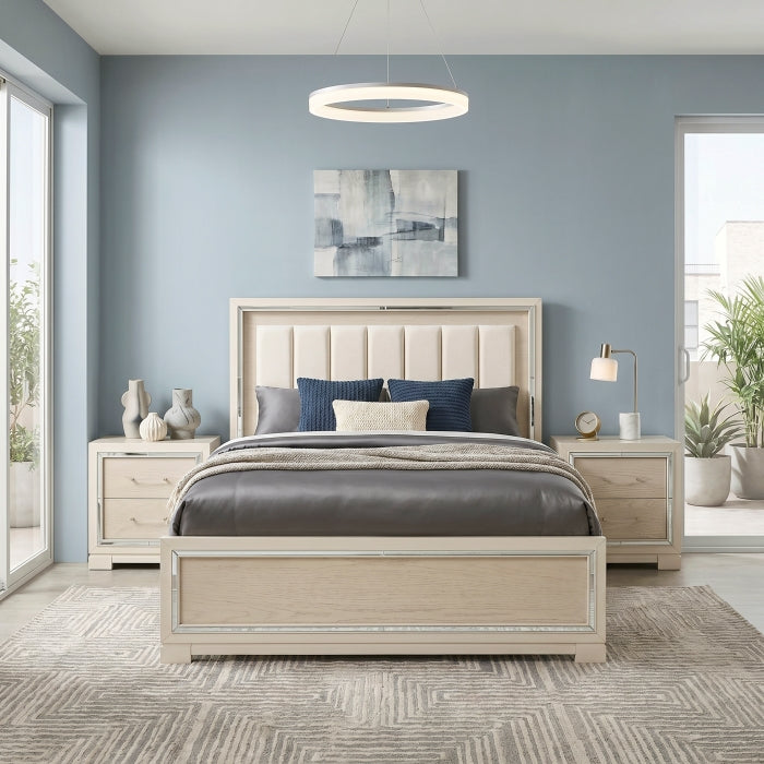 Alabaster Beige California King Bed