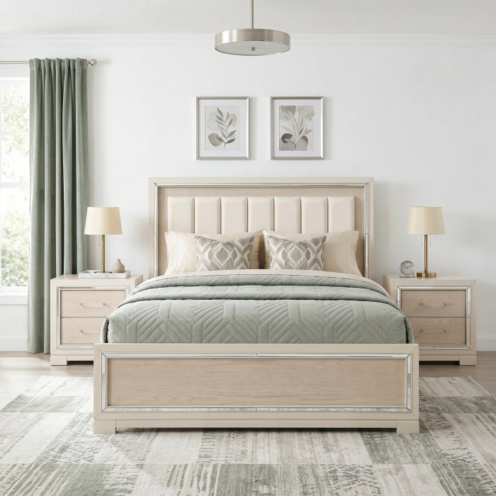 Alabaster Beige Eastern King Bed