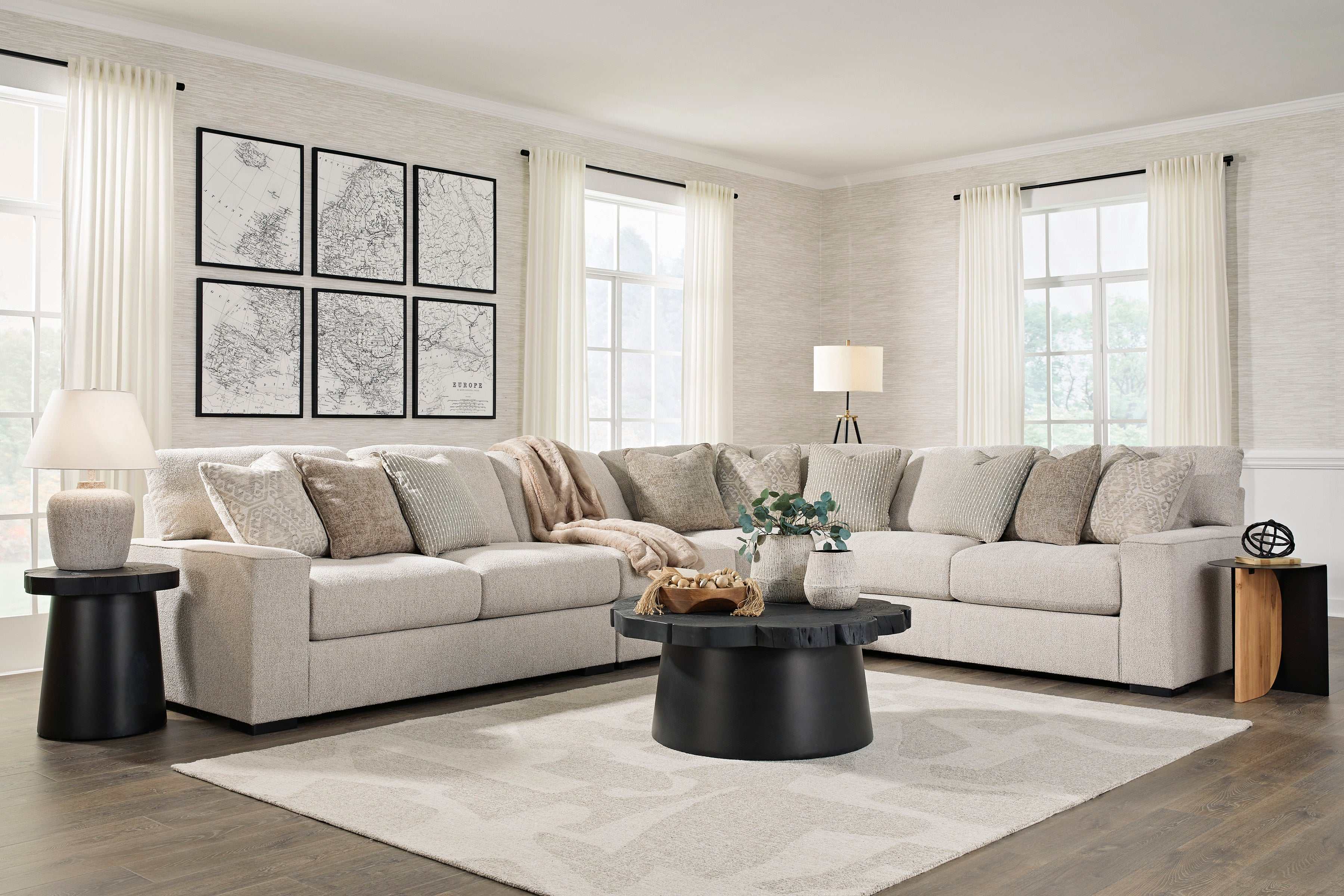 Ballyton Sand 4pc Corner Sectional - Ornate Home