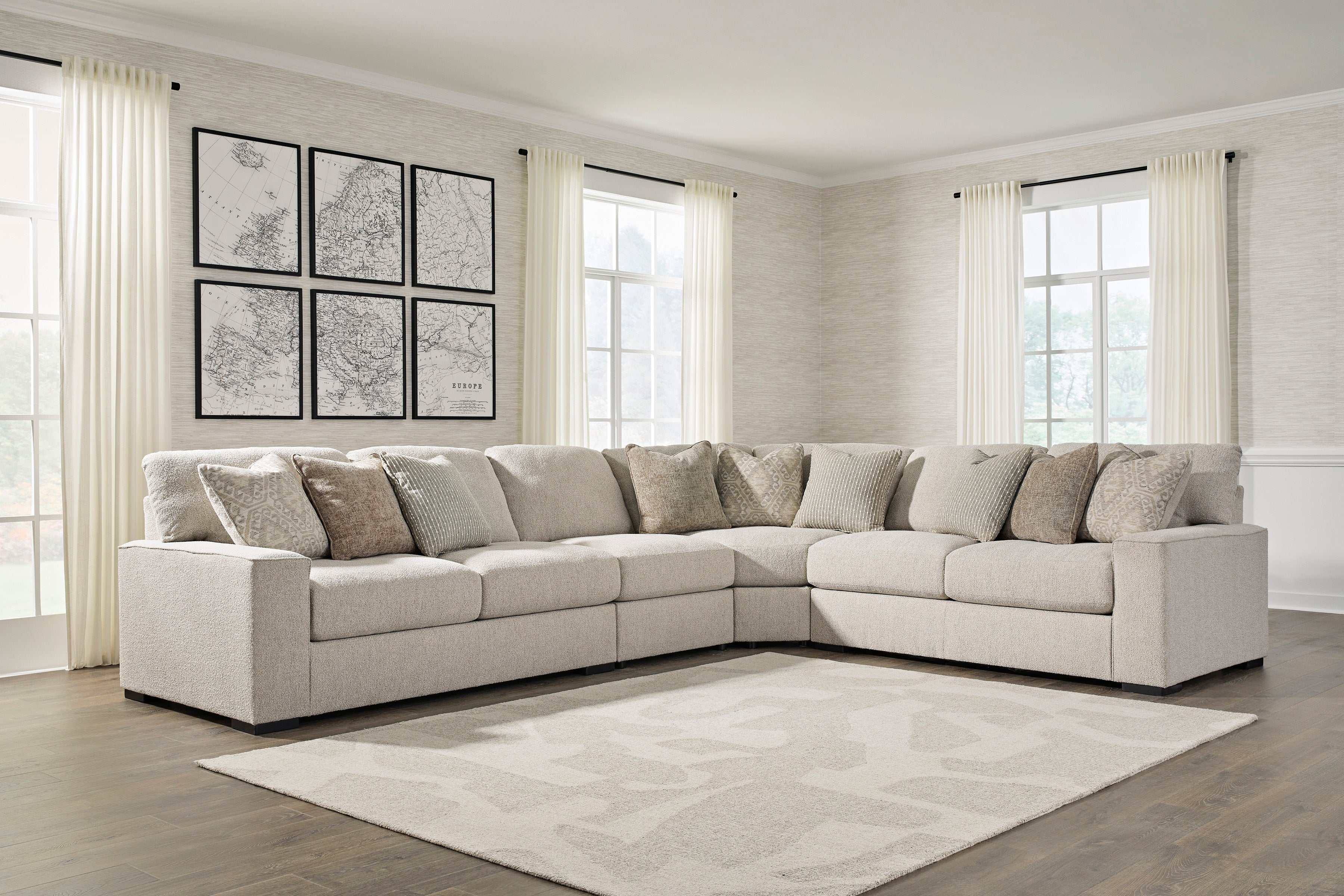 Ballyton Sand 4pc Corner Sectional - Ornate Home